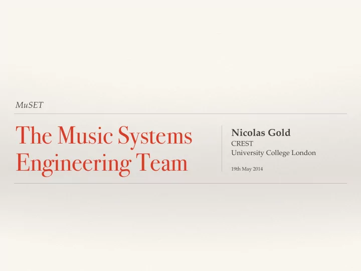 the music systems