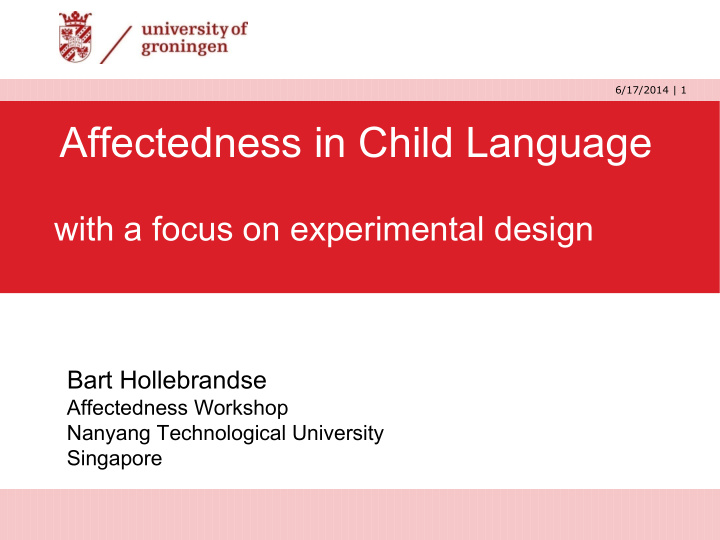 affectedness in child language