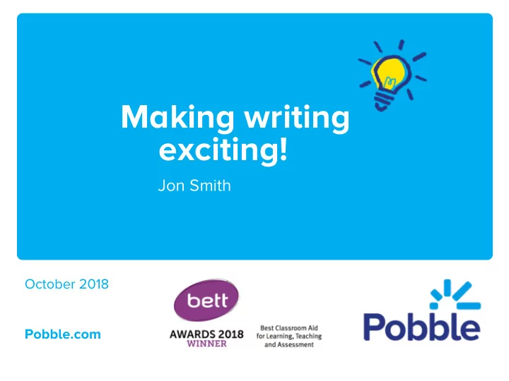 making writing exciting