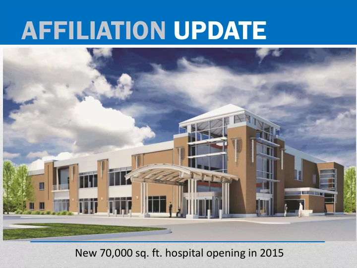 affiliation update