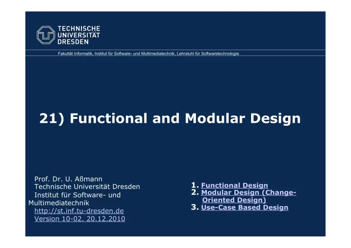 21 functional and modular design