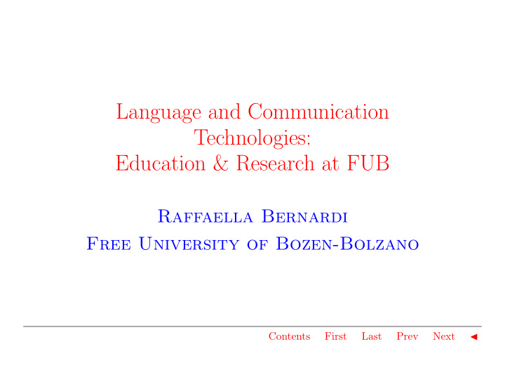 language and communication technologies education