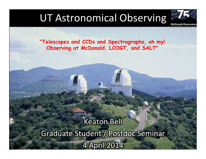 ut astronomical observing