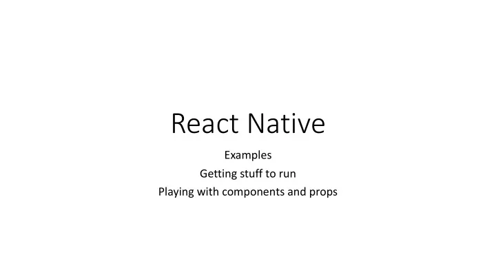react native