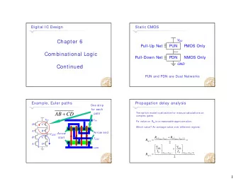 +  AB  CD  The switch model is attractive for manual calculations on  path  complex gates V DD V DD