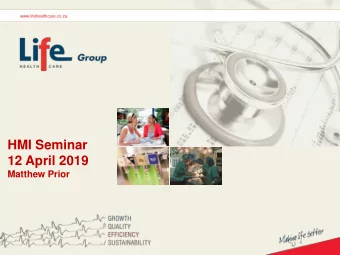 HMI Seminar  12 April 2019  Matthew Prior  Agenda  LHCs Economic Cycle  LHC Case Studies