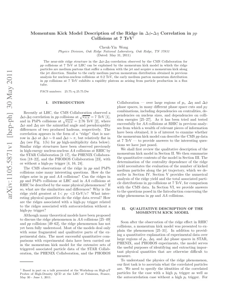 arxiv 1105 5871v1 hep ph 30 may 2011