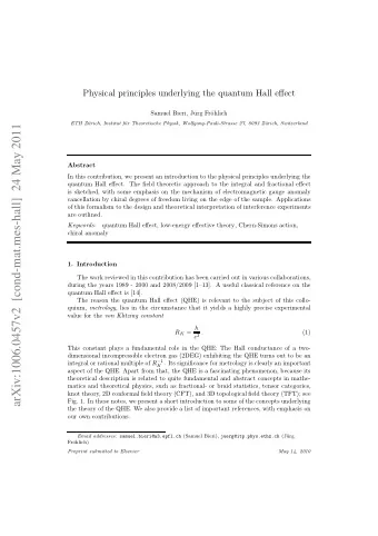 arXiv:1006.0457v2  [cond-mat.mes-hall]  24 May 2011  Abstract  In this contribution, we present an