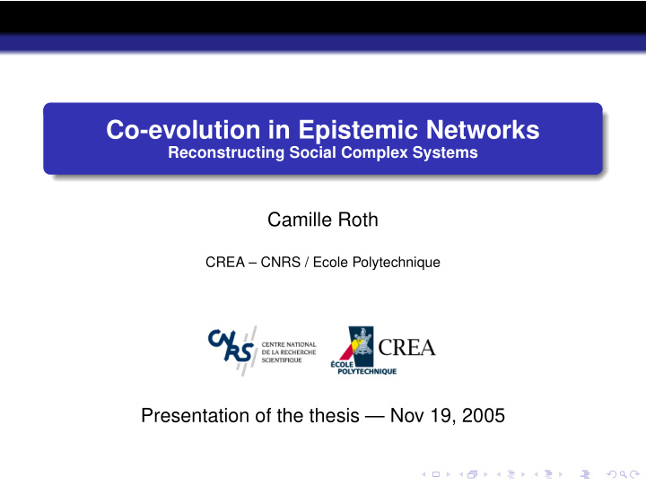 co evolution in epistemic networks