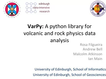 VarPy:   A  python  library  for    volcanic  and  rock  physics  data