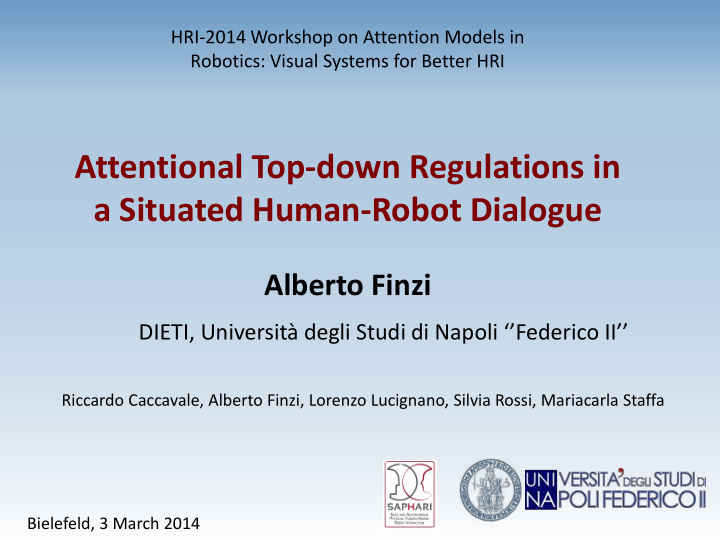 attentional top down regulations in