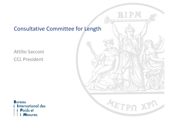 consultative committee for length