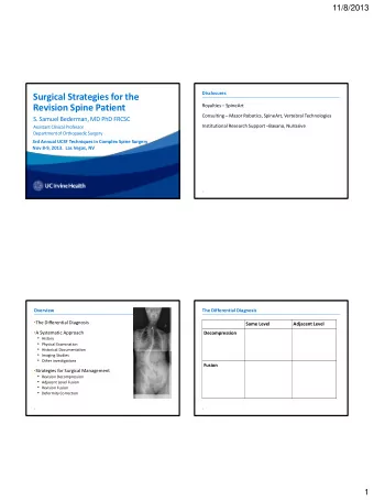 Revision Spine Patient Royalties  SpineArt Consulting  Mazor Robotics, SpineArt, Vertebral