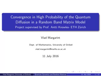 Convergence in High Probability of the Quantum  Diffusion in a Random Band Matrix Model  Project