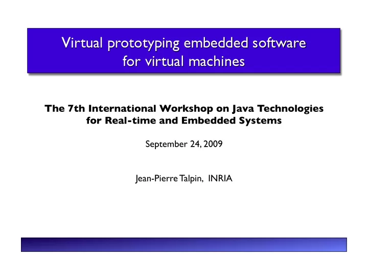 the 7th international workshop on java technologies for