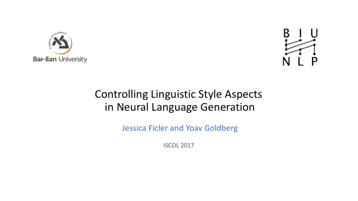 controlling linguistic style aspects in neural language