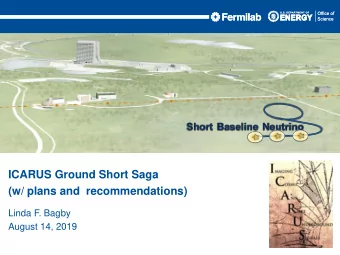 ICARUS Ground Short Saga  (w/ plans and  recommendations)  Linda F. Bagby  August 14, 2019  Outline