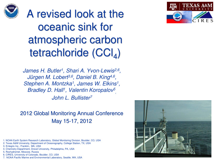 a revised look at the a revised look at the oceanic sink