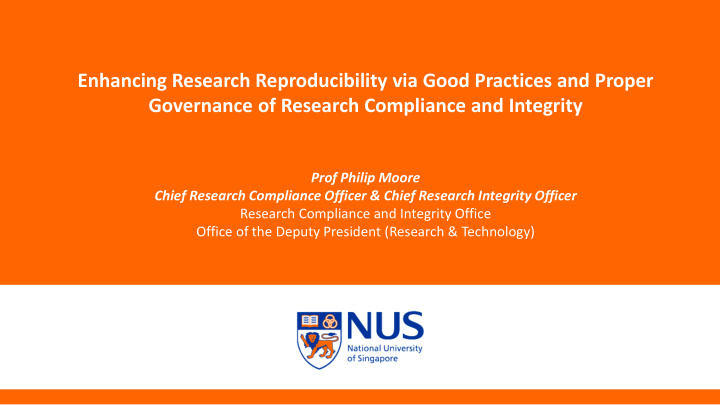 enhancing research reproducibility via good practices and