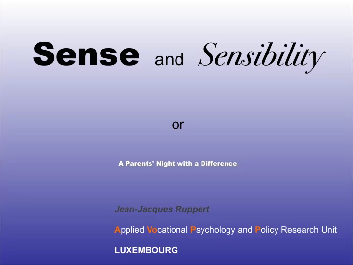 sense and sensibility