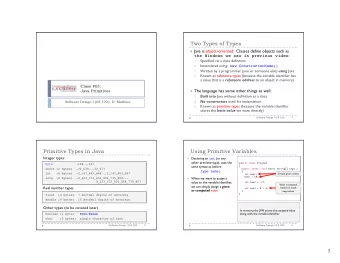 1  Using Primitive Variables  Using Primitive Variables } Once you create a primitive } Once you