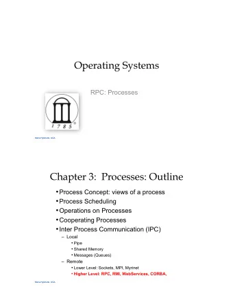 Operating Systems  RPC: Processes  Maria Hybinette, UGA  Maria Hybinette, UGA  Chapter 3: