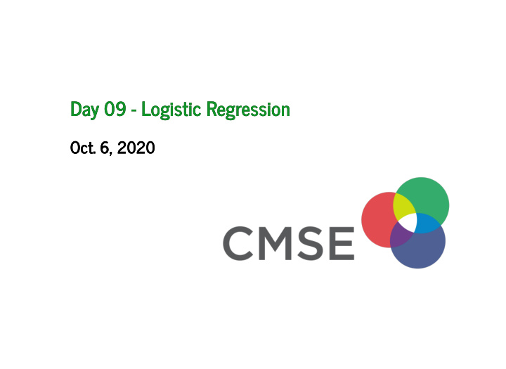 day 09 logistic regression day 09 logistic regression