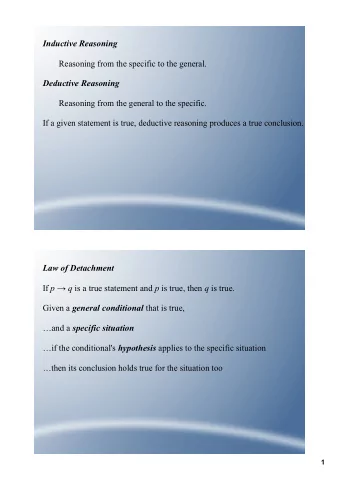 Example  Pg 83, Check Understanding #2  Given:  If a baseball pitcher is a pitcher,  then that