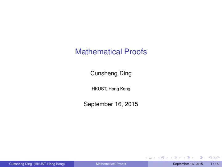 mathematical proofs