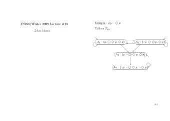 Tableau T  0 :  Zohar Manna  2  1  1                       A 1 :