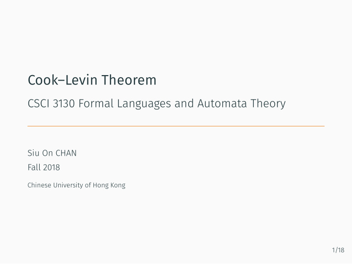 cook levin theorem