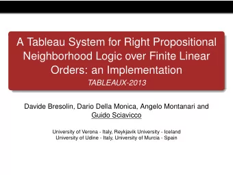 A Tableau System for Right Propositional  Neighborhood Logic over Finite Linear  Orders: an