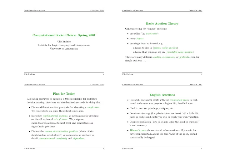 basic auction theory