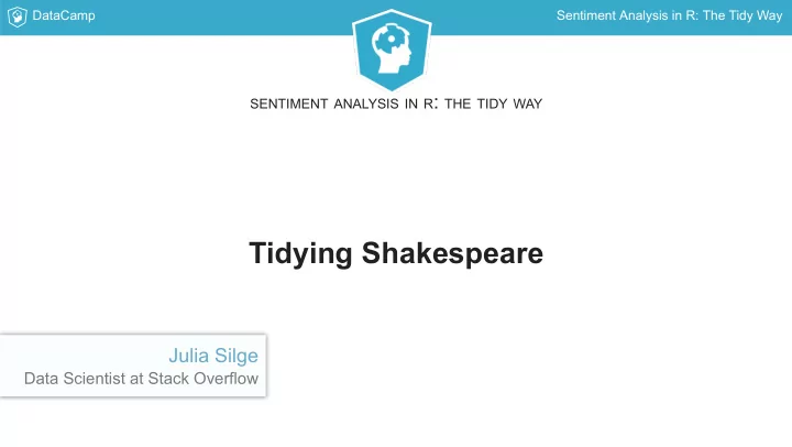 tidying shakespeare