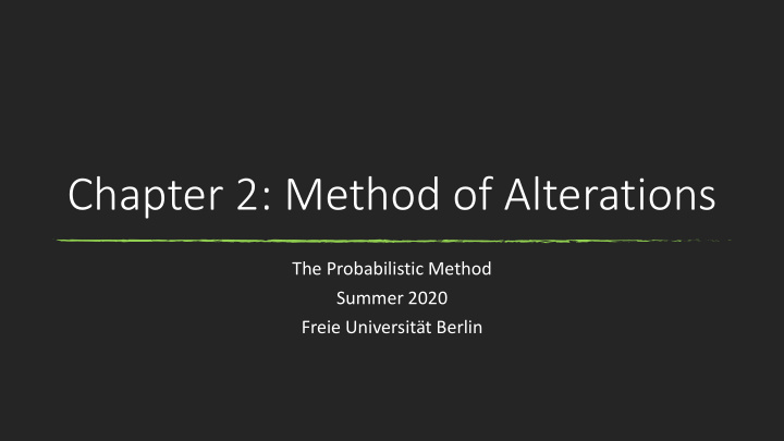 chapter 2 method of alterations