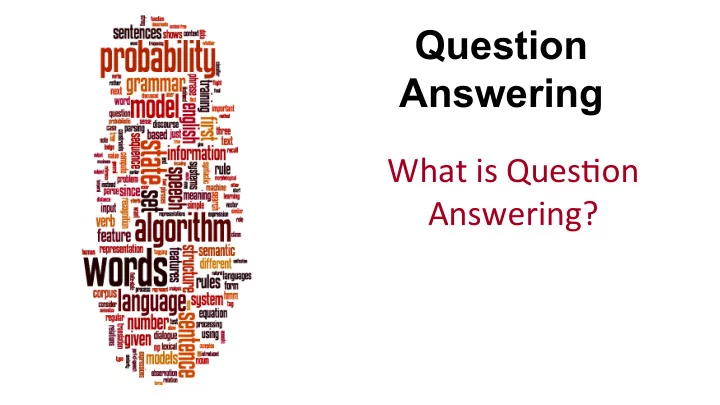 question answering