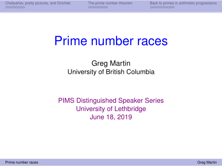 prime number races