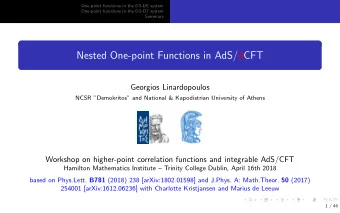Nested One-point Functions in AdS/dCFT  Georgios Linardopoulos  NCSR Demokritos and National