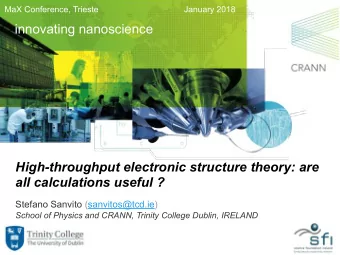innovating nanoscience  High-throughput electronic structure theory: are all calculations useful ?
