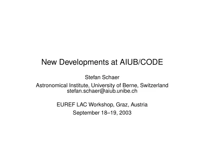 new developments at aiub code