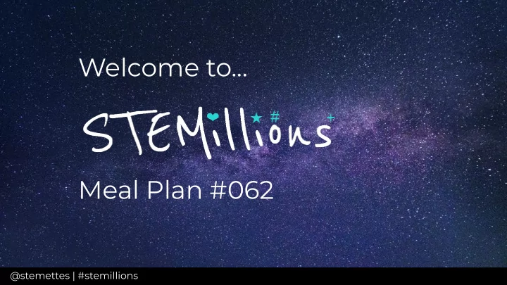 welcome to meal plan 062