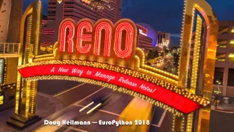 Doug Hellmann  EuroPython 2018  Olden Days and Early  Releases  6 Projects  Manual release