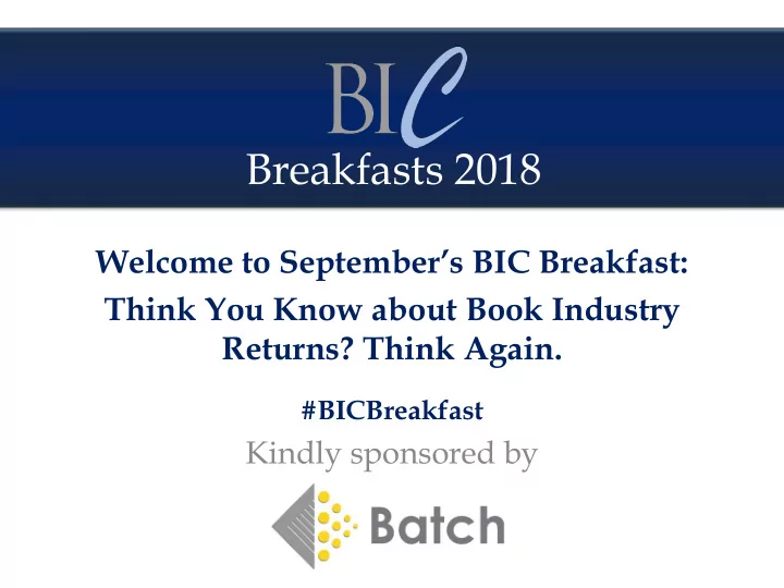 breakfasts 2018