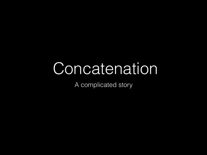 concatenation