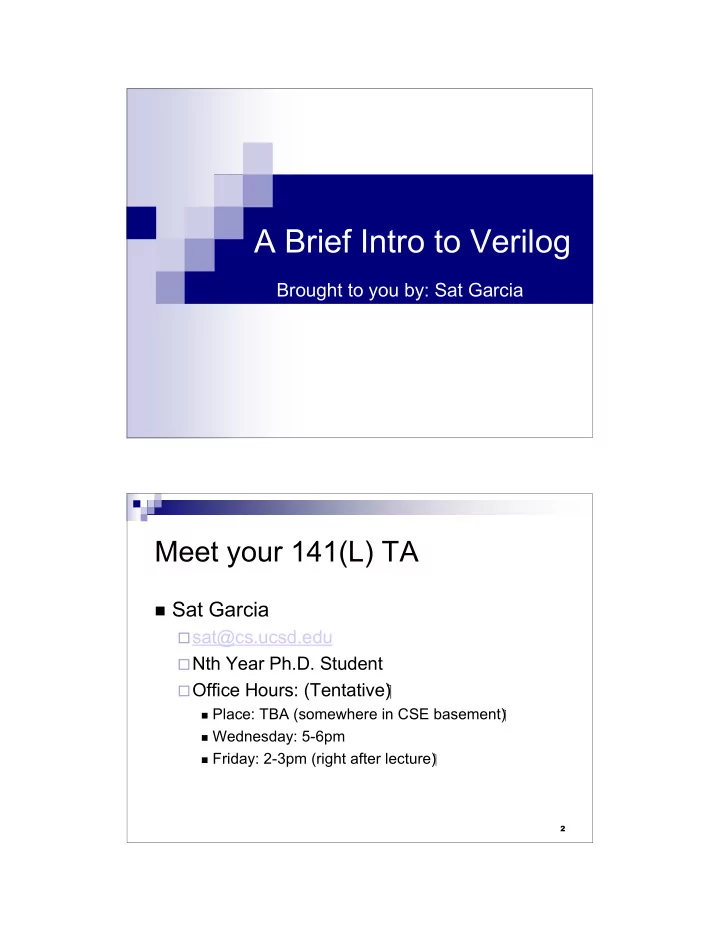a brief intro to verilog