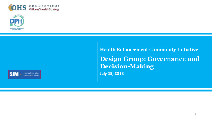 design group governance and decision making