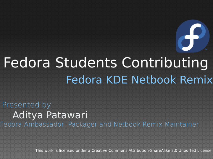 fedora students contributing