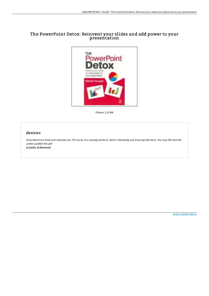 the powerpoint detox reinvent your slides and add power