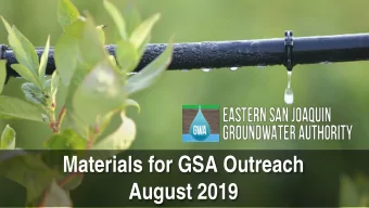 Materials for GSA Outreach  August 2019  GSP Topics &amp; Project Schedule  GSP Topics  GSP