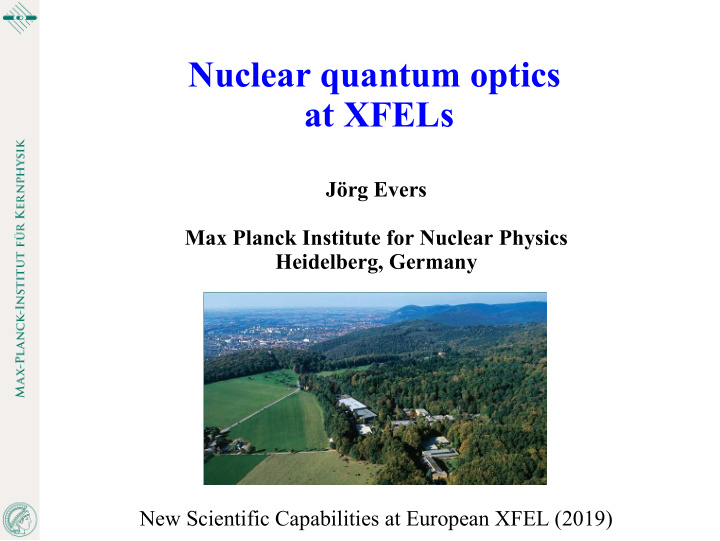 nuclear quantum optics at xfels